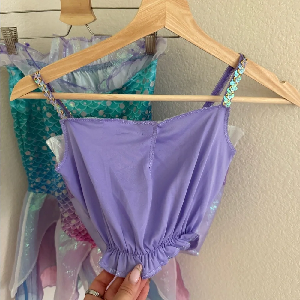 Disney Ariel Little Mermaid bundle piece top skirt crown wand Dress Size 4-6 - Picture 5 of 8
